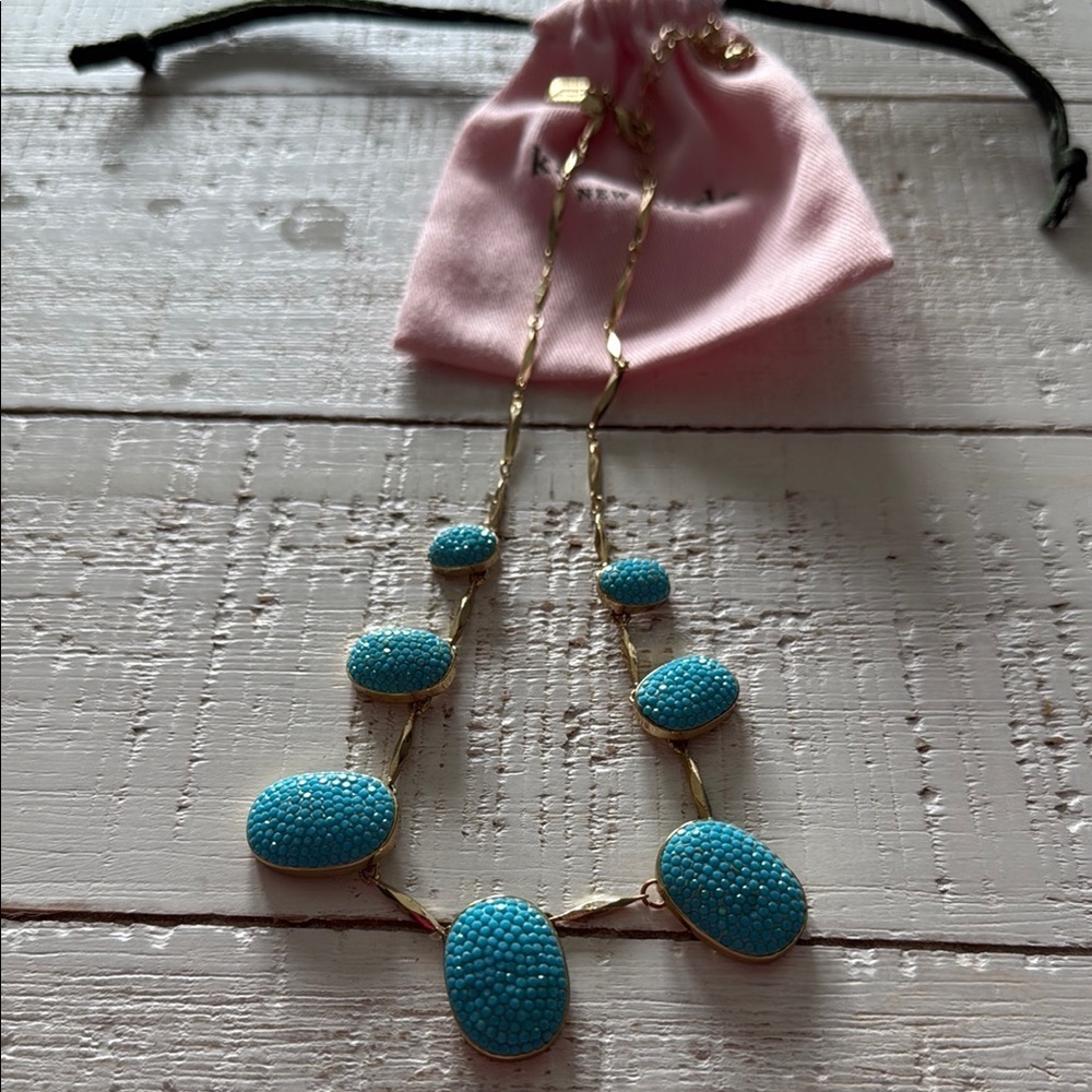 Kate Spade Gold and Turquoise Necklace